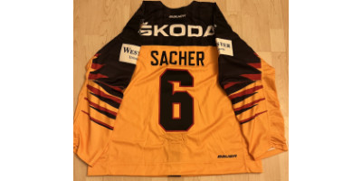 DEB Gameworn Eishockeytrikot 2019 #6 Mirko Sacher